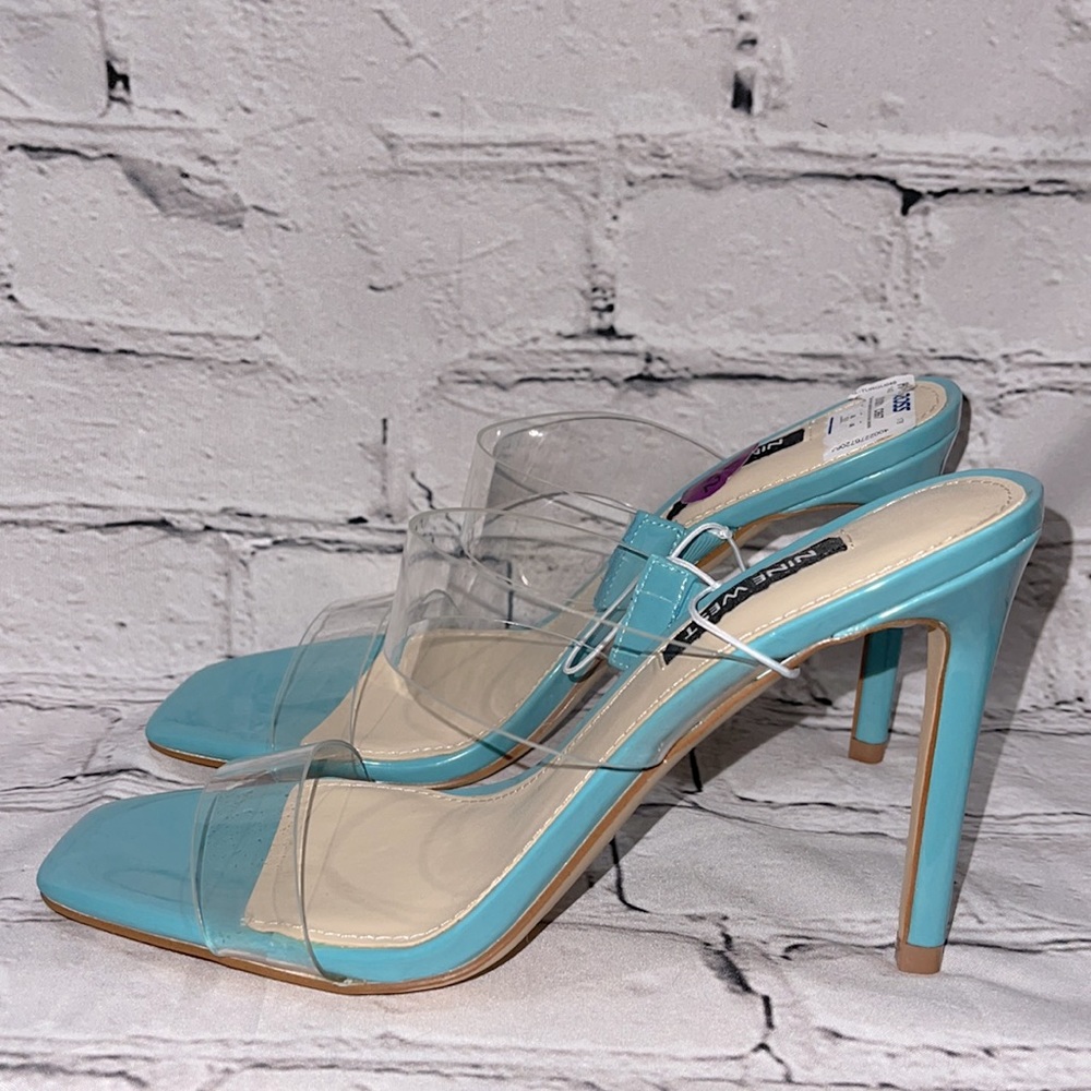 Nine West Women's Heeled Slide Sandals NWT - Picture 2 of 6